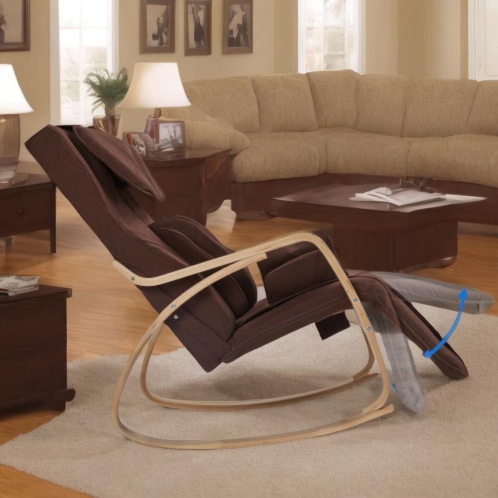 Full massage function-Air pressure-Comfortable Relax Rocking Chair, Lounge Chair Relax Chair with Cotton Fabric Cushion