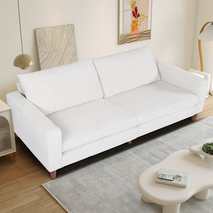 74 Sofas for Living Room, Corduroy Love Seat Couches, Small Couch with 2 Pillow ,, Easy Assembly Sofa for Small Spaces