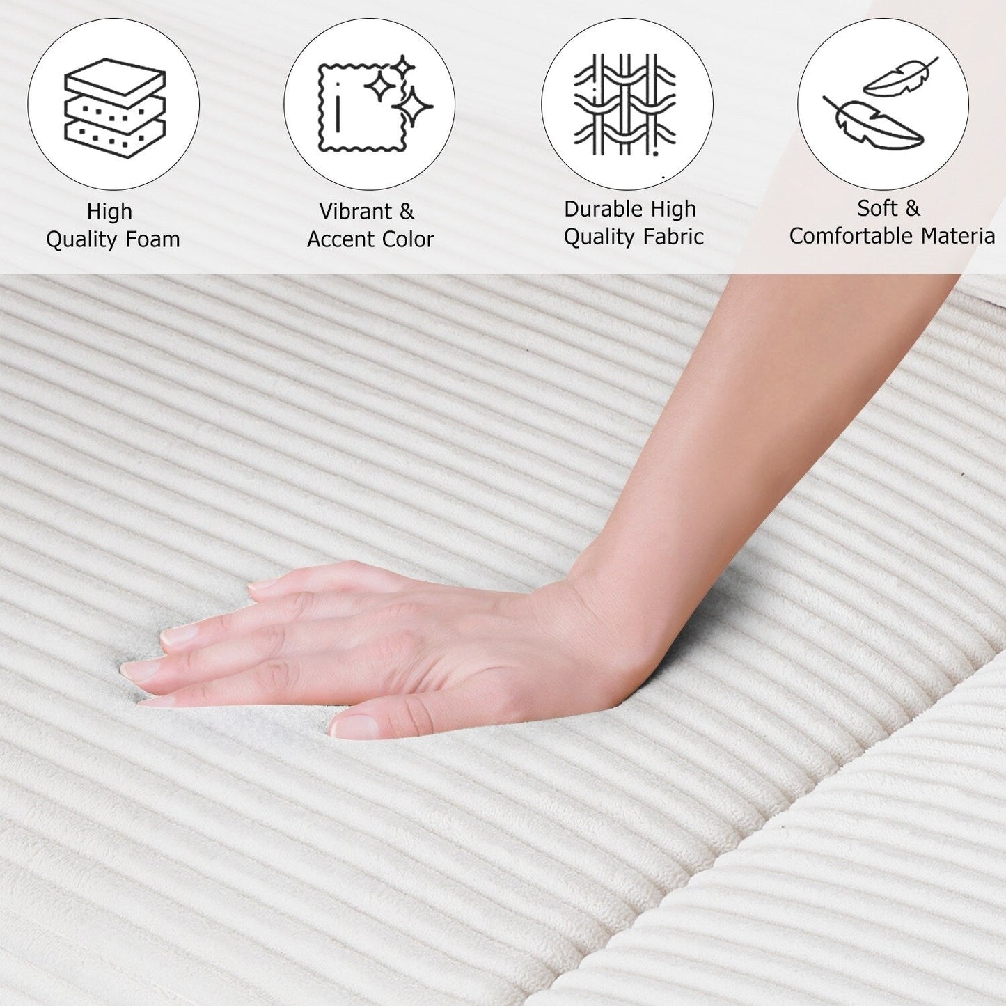 74 Sofas for Living Room, Corduroy Love Seat Couches, Small Couch with 2 Pillow ,, Easy Assembly Sofa for Small Spaces