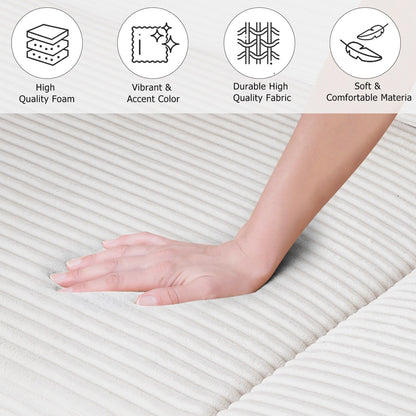 74 Sofas for Living Room, Corduroy Love Seat Couches, Small Couch with 2 Pillow ,, Easy Assembly Sofa for Small Spaces