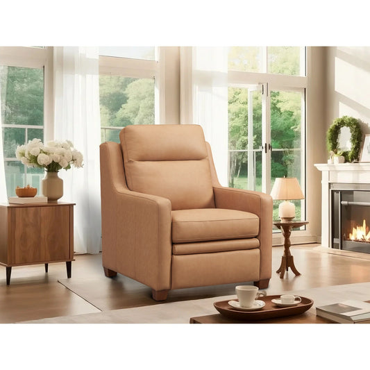 Genuine Leather Recliner Sofa 33 Triple-Motor Power Zero-Wall Reclining Couch with USB&USB-C Port