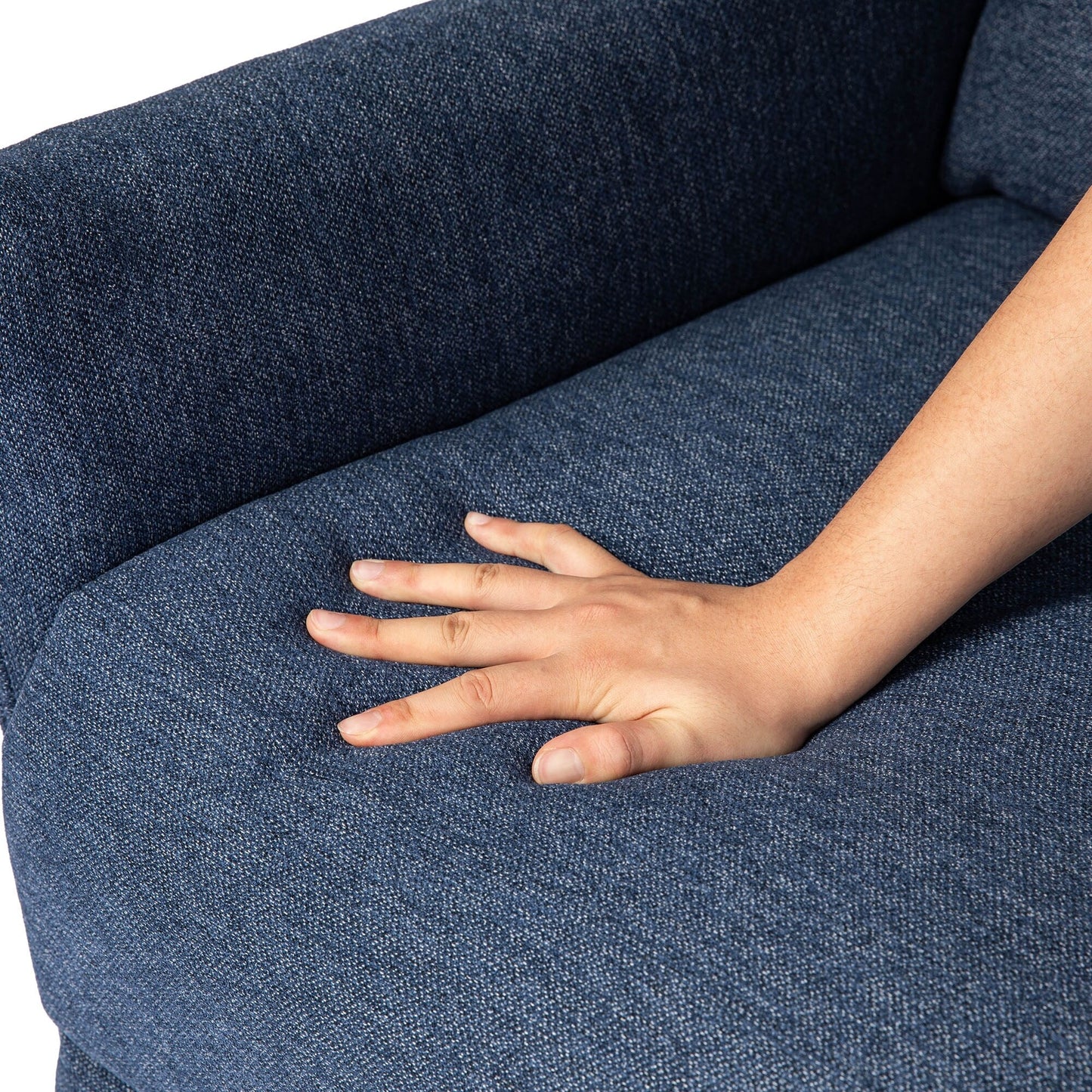 Glitzhome 41H Fabric Push Back Recliner With Ergonomic Segmented Back