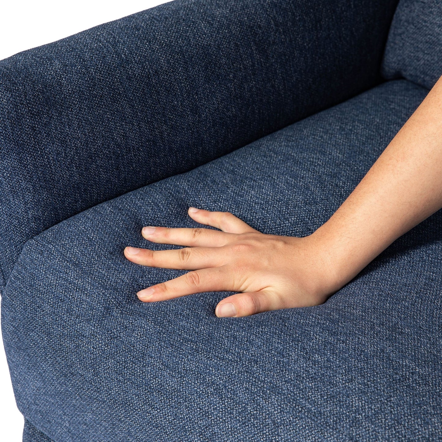 Glitzhome Set of 2 41H Fabric Push Back Recliners With Ergonomic Segmented Back