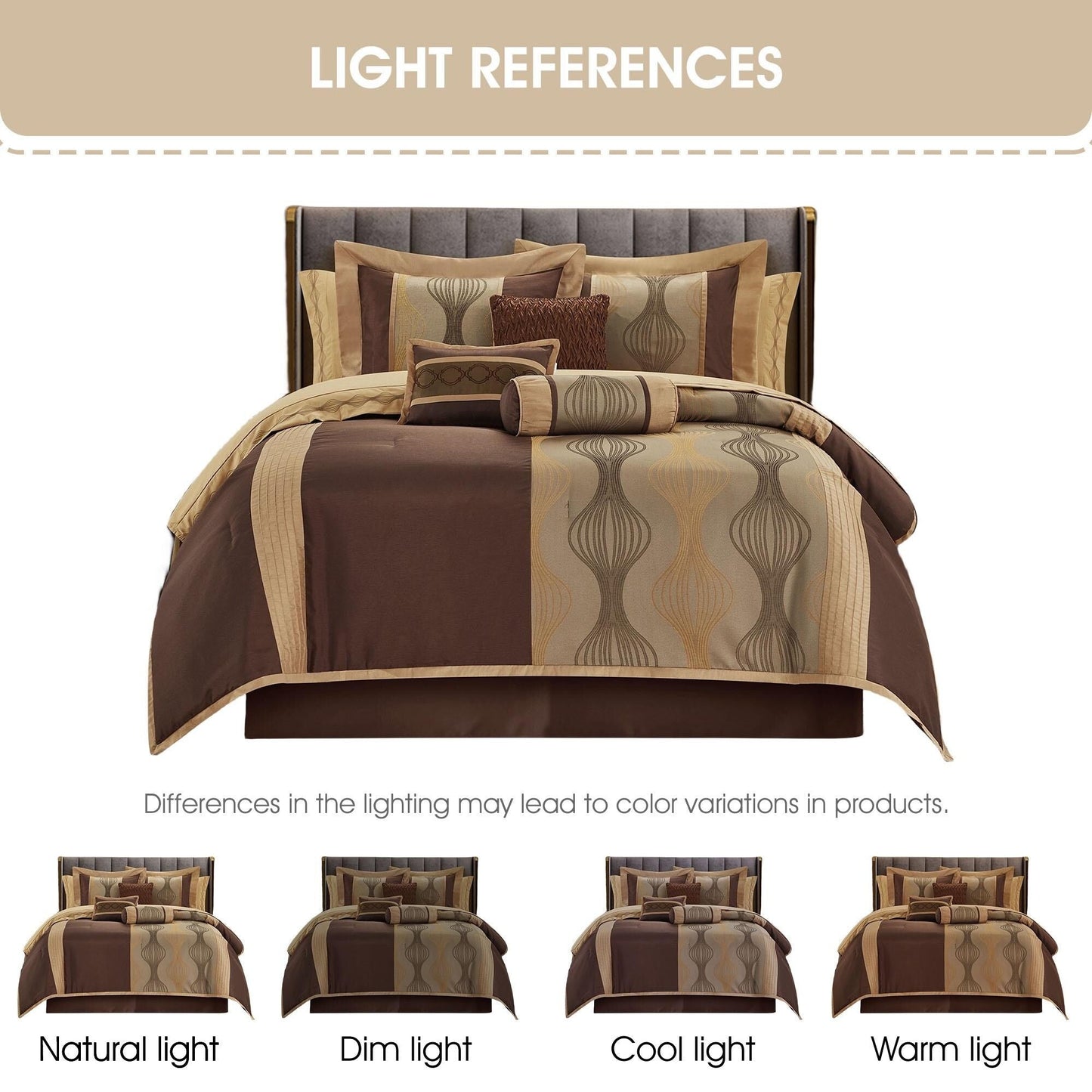 Nanshing Daniella 7-Piece Modern Geometric Comforter Set