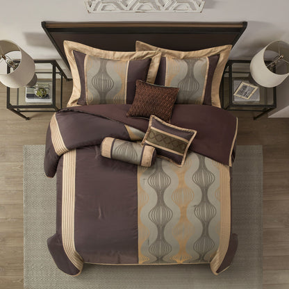 Nanshing Daniella 7-Piece Modern Geometric Comforter Set