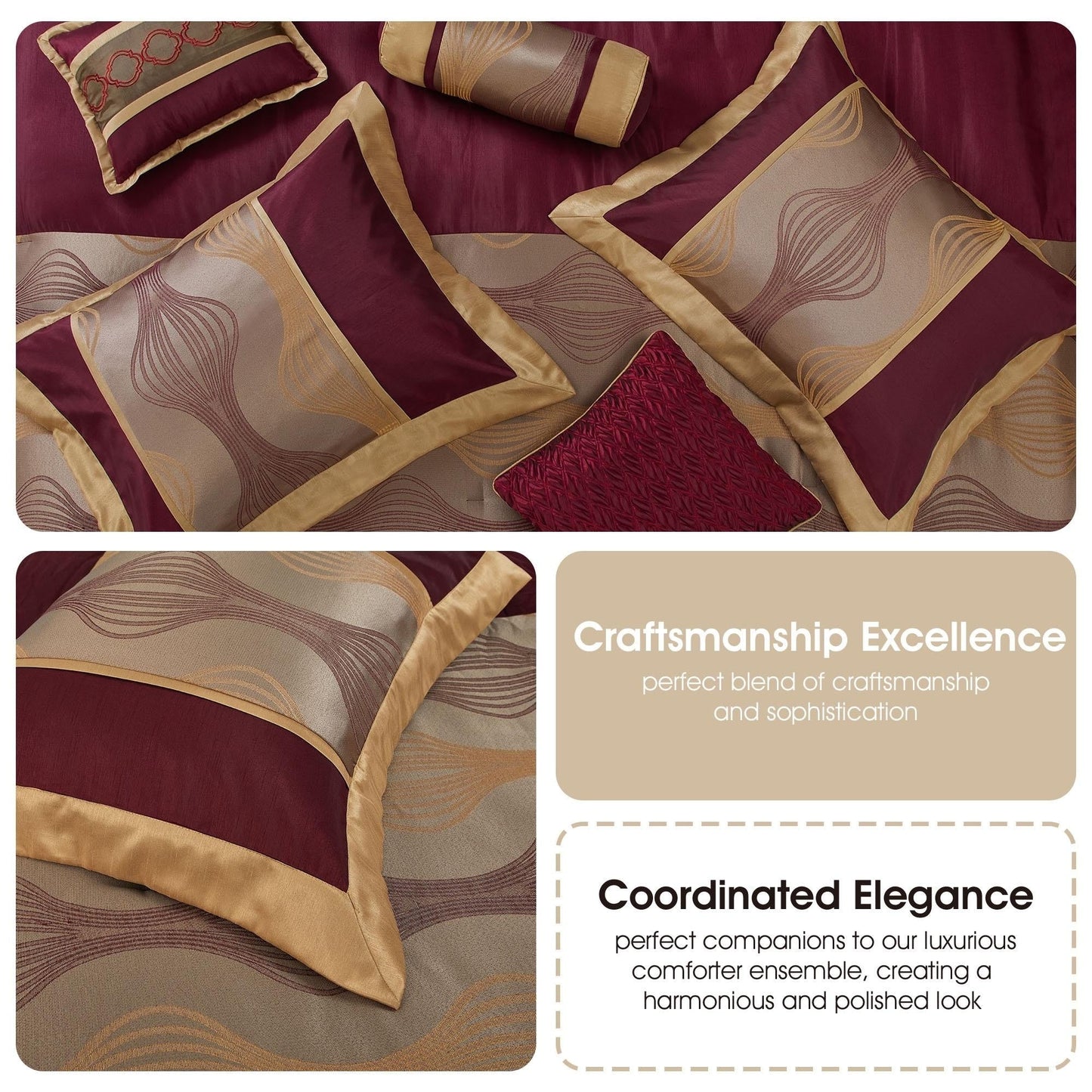 Nanshing Daniella 7-Piece Modern Geometric Comforter Set