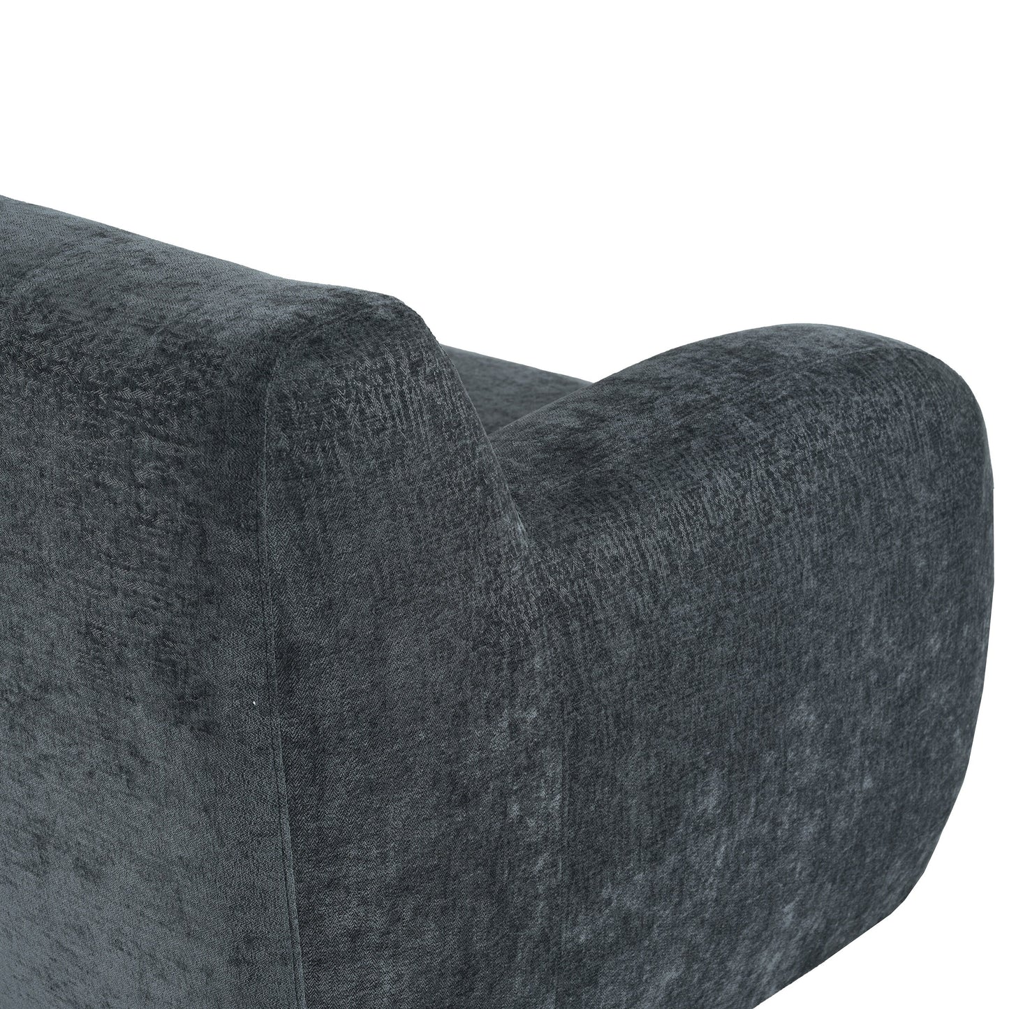 Gray Minimalist 3-seater Sofa with High-Density Foam Padding