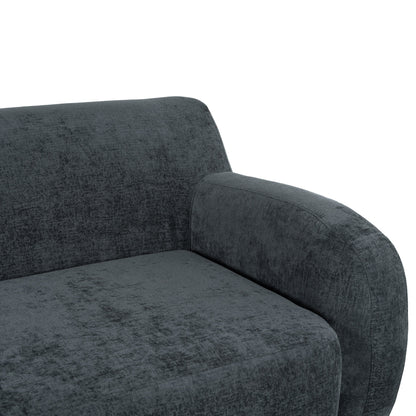Gray Minimalist 3-seater Sofa with High-Density Foam Padding