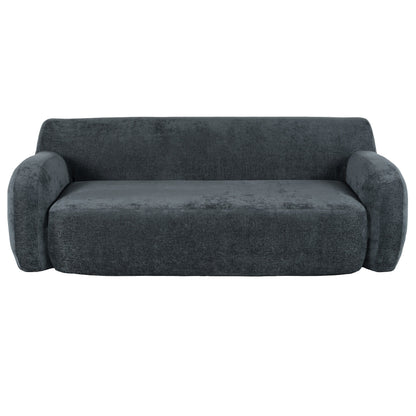 Gray Minimalist 3-seater Sofa with High-Density Foam Padding