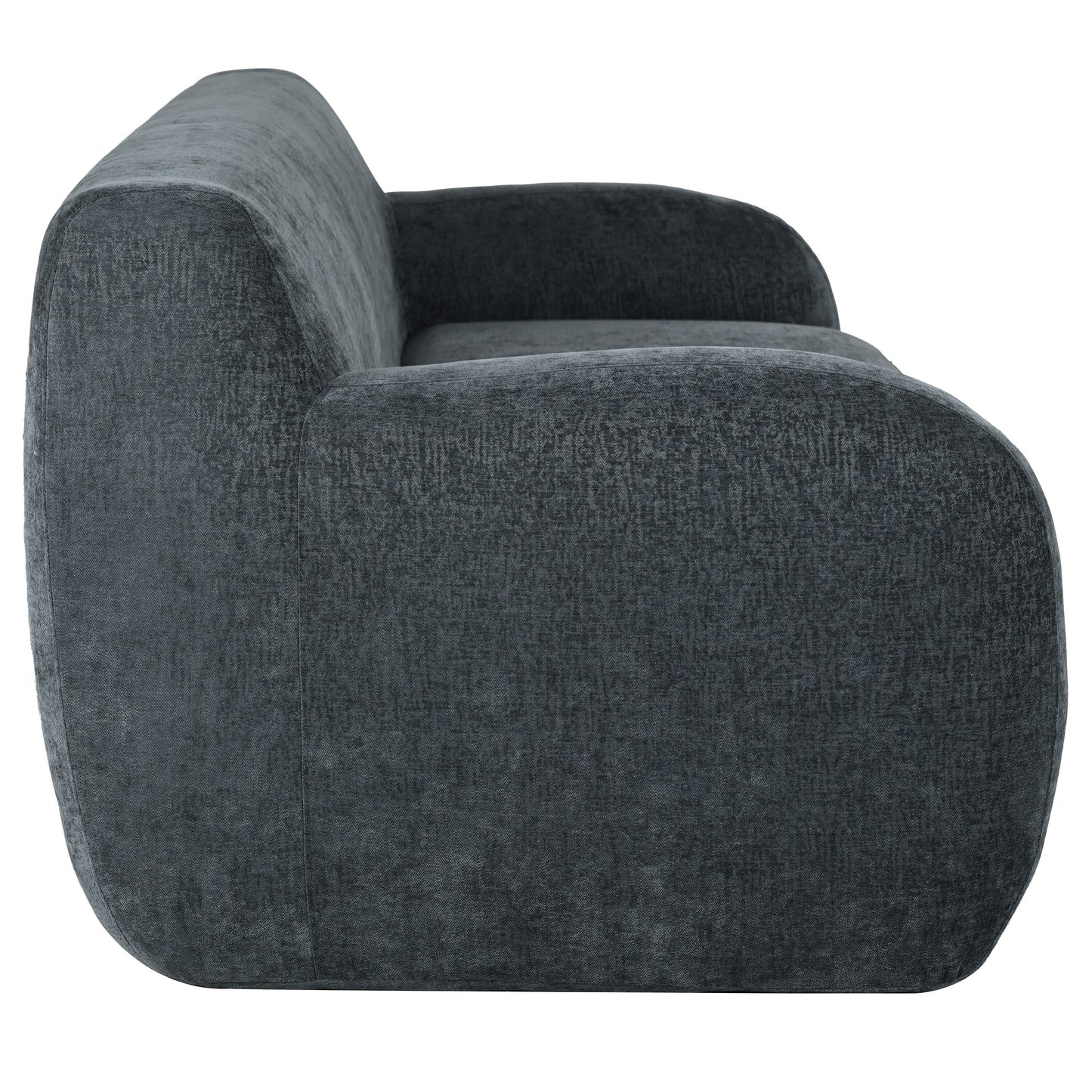 Gray Minimalist 3-seater Sofa with High-Density Foam Padding