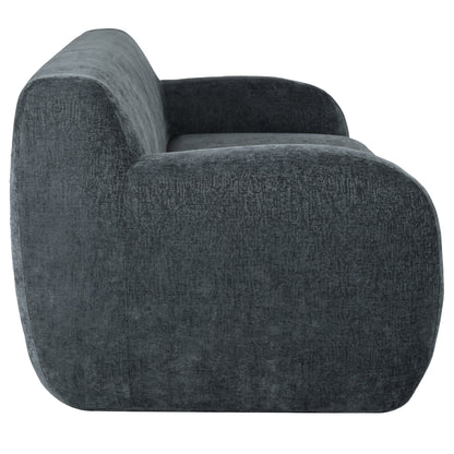 Gray Minimalist 3-seater Sofa with High-Density Foam Padding