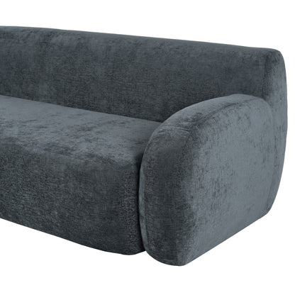 Gray Minimalist 3-seater Sofa with High-Density Foam Padding