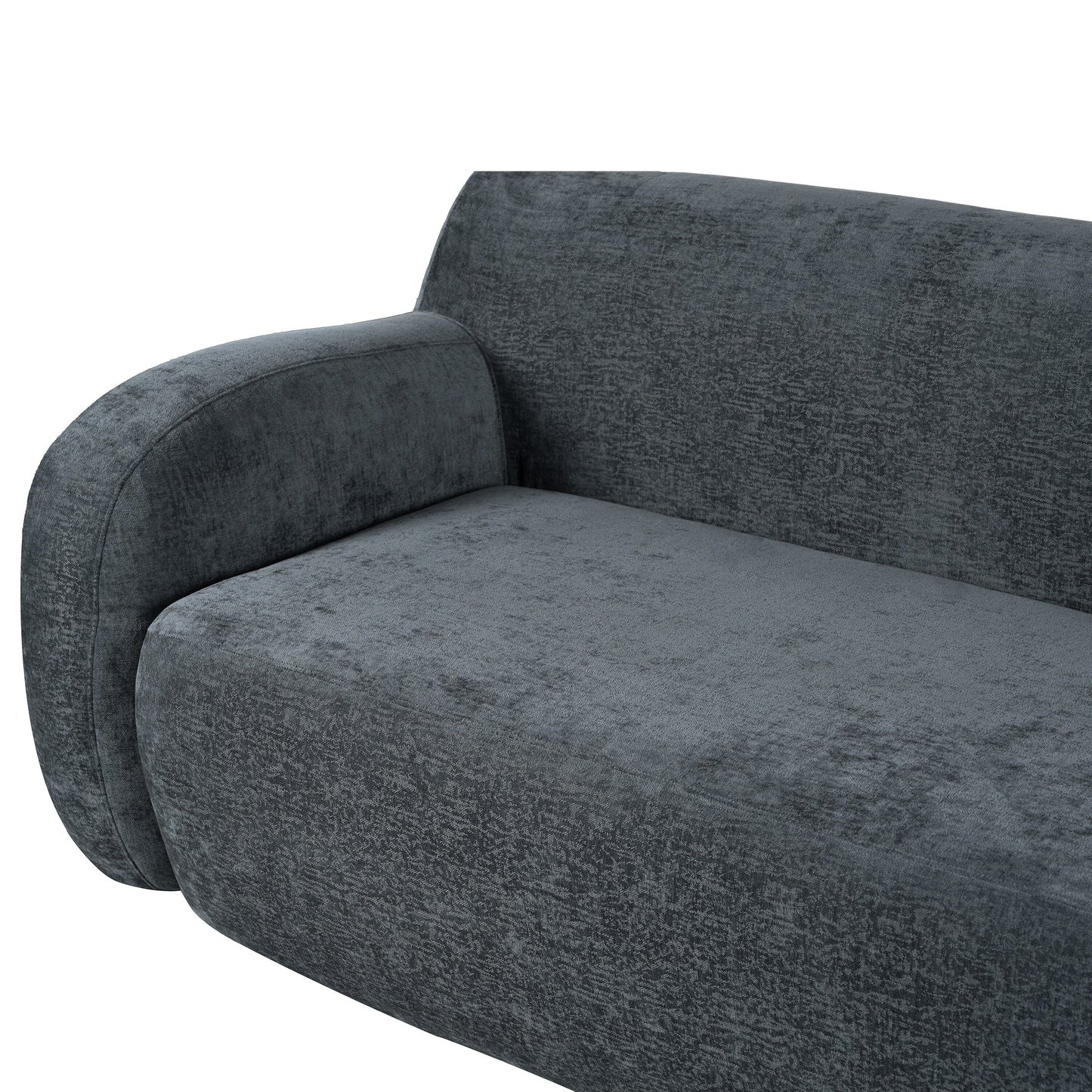 Gray Minimalist 3-seater Sofa with High-Density Foam Padding