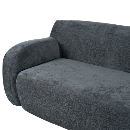 Gray Minimalist 3-seater Sofa with High-Density Foam Padding