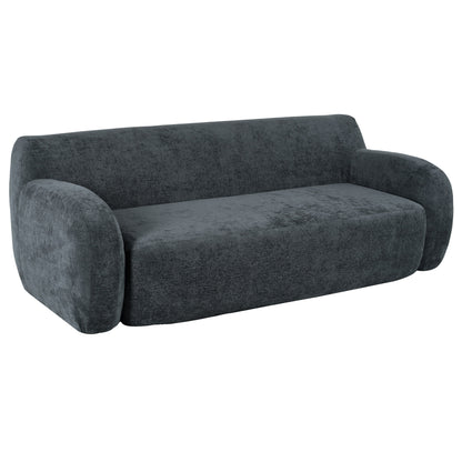 Gray Minimalist 3-seater Sofa with High-Density Foam Padding