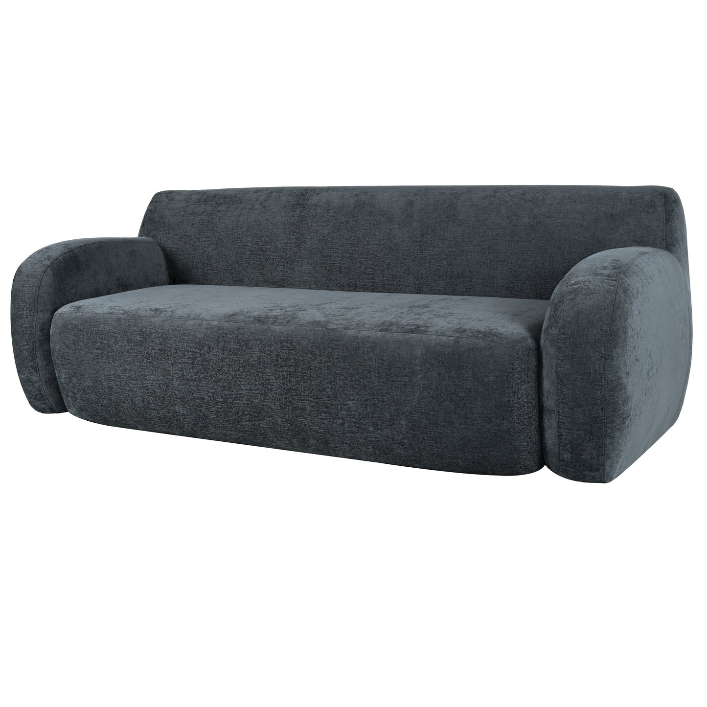 Gray Minimalist 3-seater Sofa with High-Density Foam Padding