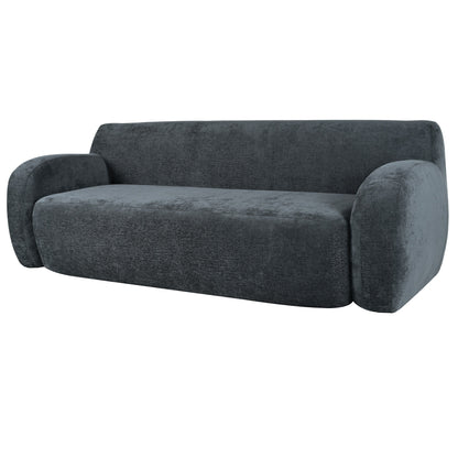 Gray Minimalist 3-seater Sofa with High-Density Foam Padding