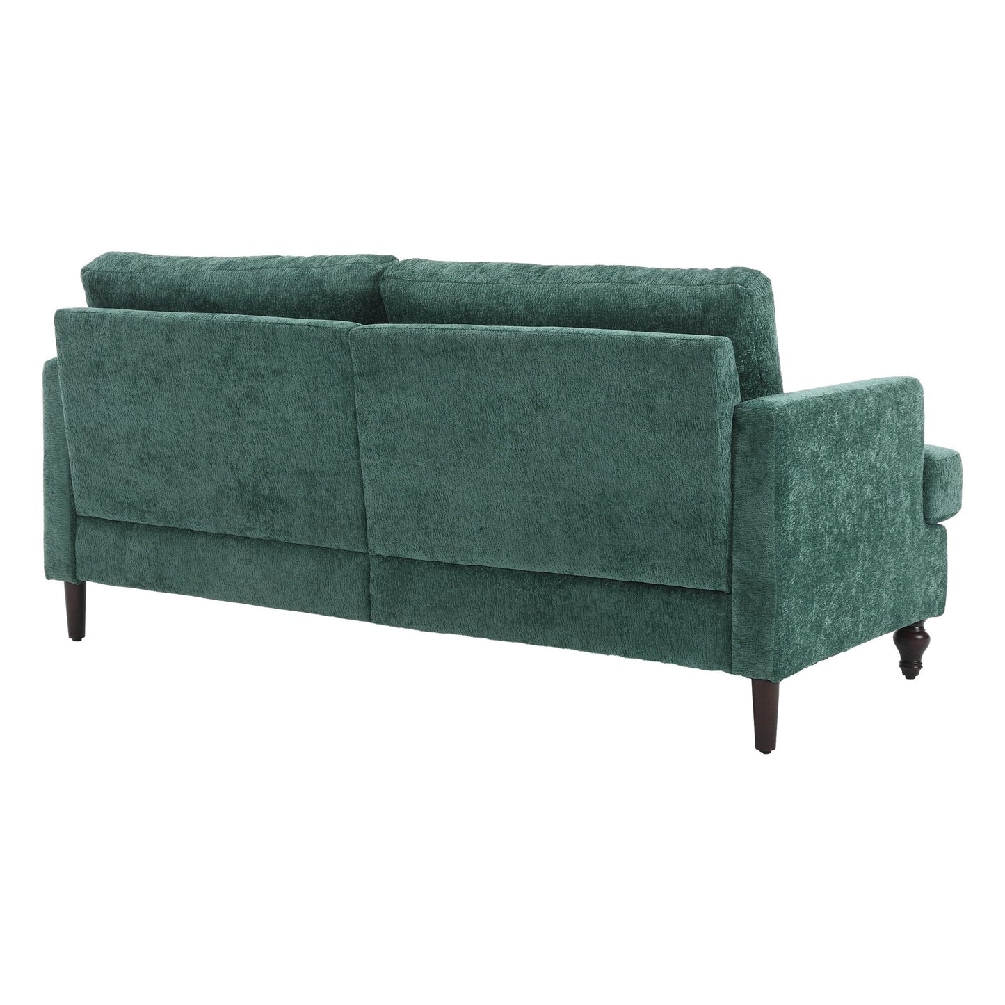 Green 68.9'' Chenille 2-Seater Sofa with Detachable Cushions and Wooden Legs
