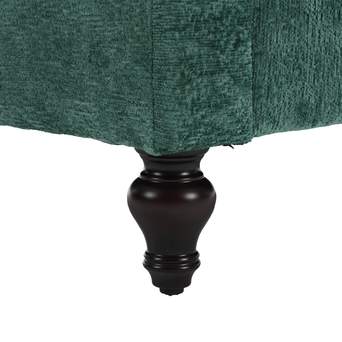 Green 68.9'' Chenille 2-Seater Sofa with Detachable Cushions and Wooden Legs