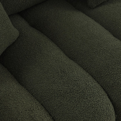 Green 82'' Fabric 3-Seater Sofa with Soft Foam Cushions