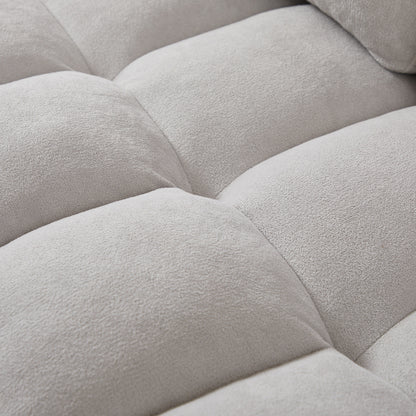 Grey 78.75'' L-Shaped Sofa Bed with USB Ports and Pull-Out Bed