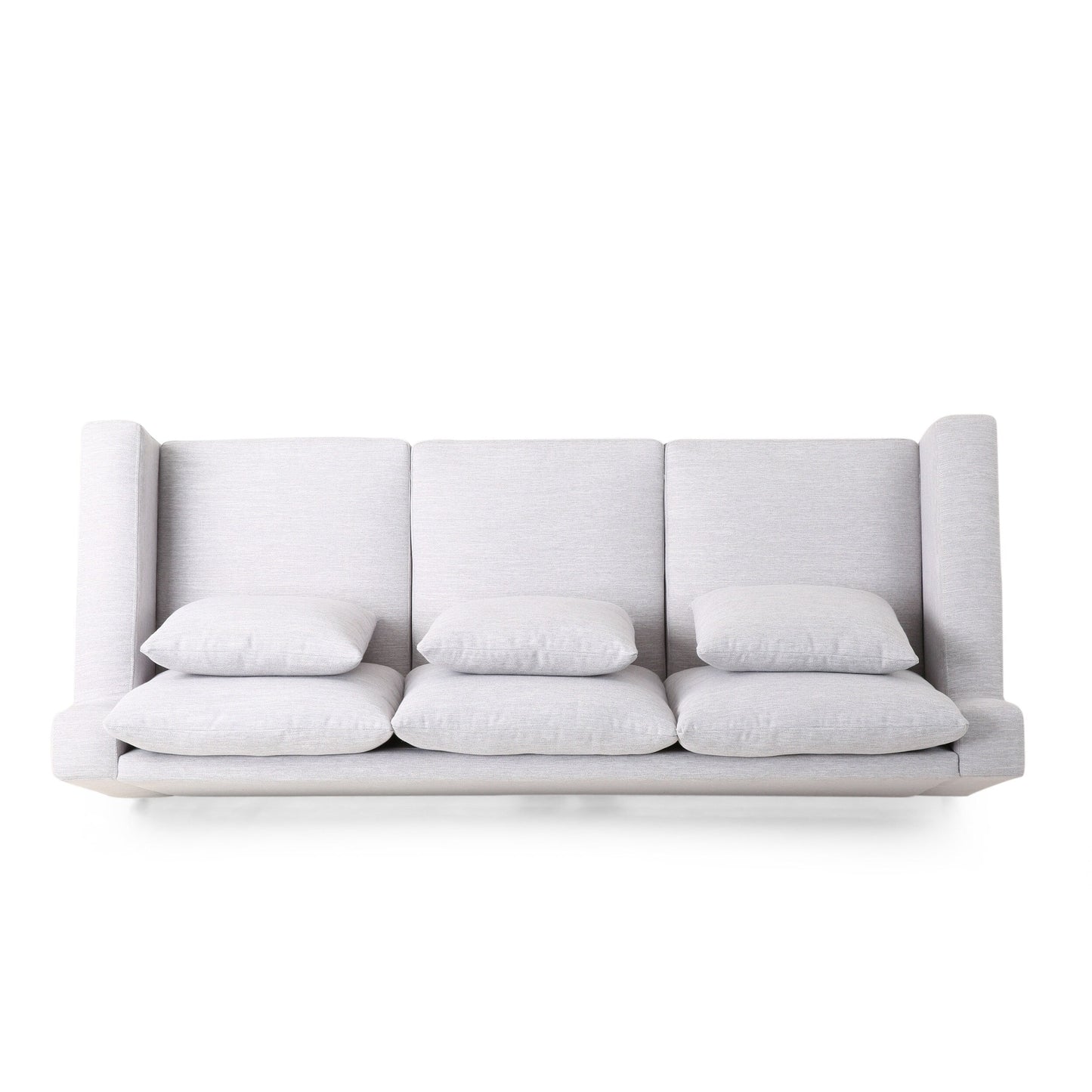 Grey 80'' Polyester 3-Seater Sofa with Solid Wood Trim, Cozy Upholstery, and Birch Legs - Perfect for Living Room
