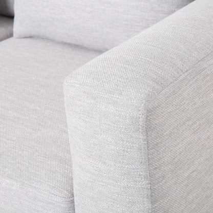 Grey 80'' Polyester 3-Seater Sofa with Solid Wood Trim, Cozy Upholstery, and Birch Legs - Perfect for Living Room