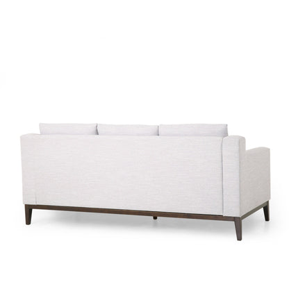 Grey 80'' Polyester 3-Seater Sofa with Solid Wood Trim, Cozy Upholstery, and Birch Legs - Perfect for Living Room