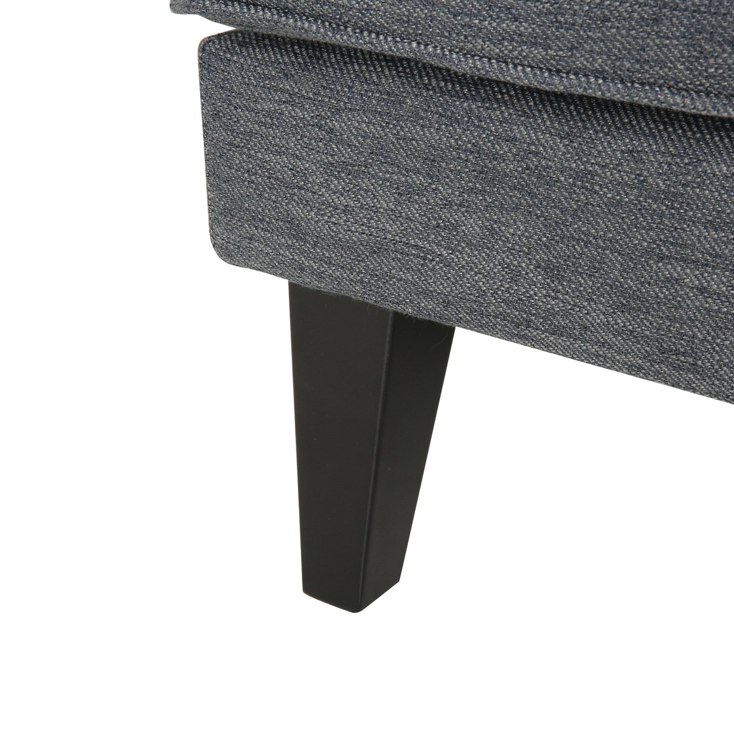 Grey 86'' Polyester Fabric 3-Seater Sofa with Tufted Back and Pocket Spring Seating