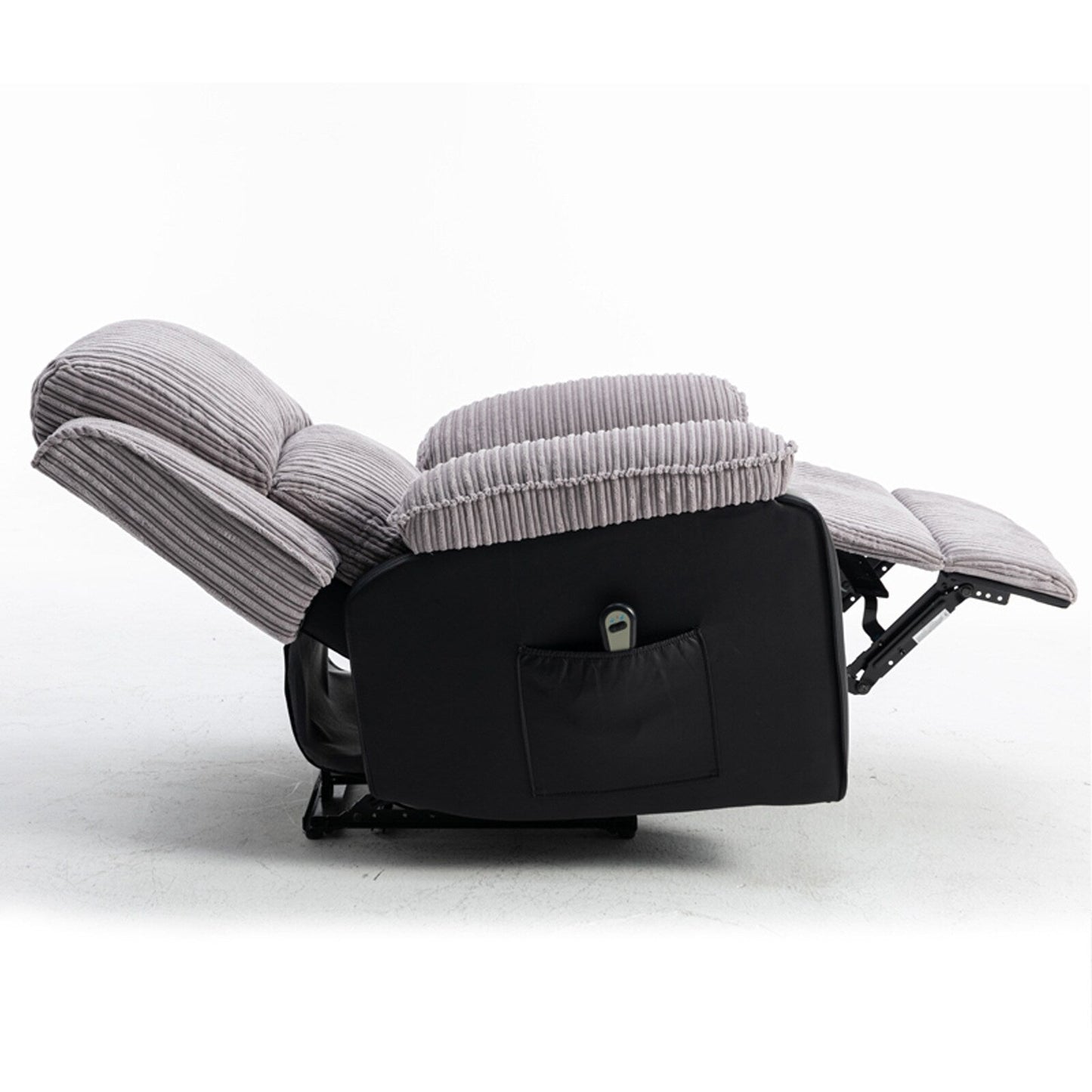 Grey Adjustable Recliner with Electric Remote Control, Thick Cushions, and Premium Comfort for Home Use