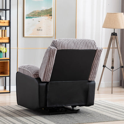 Grey Adjustable Recliner with Electric Remote Control, Thick Cushions, and Premium Comfort for Home Use