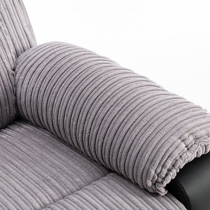 Grey Adjustable Recliner with Electric Remote Control, Thick Cushions, and Premium Comfort for Home Use