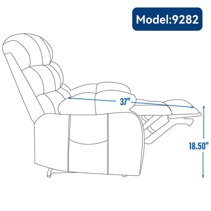Grey Dual Motor Power Lift Recliner with Massage, Heat, Infinite Reclining, Remote Control, and 350 lbs Capacity
