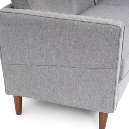 HANA Modern Linen Sofa w/ Arm Pockets by Crown Comfort