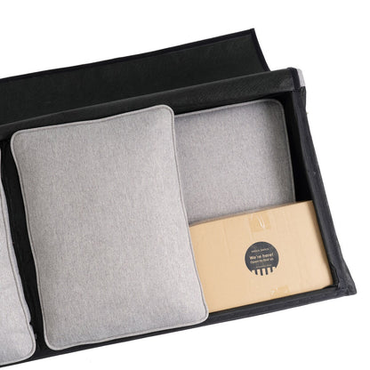 HANA Modern Linen Sofa w/ Arm Pockets by Crown Comfort
