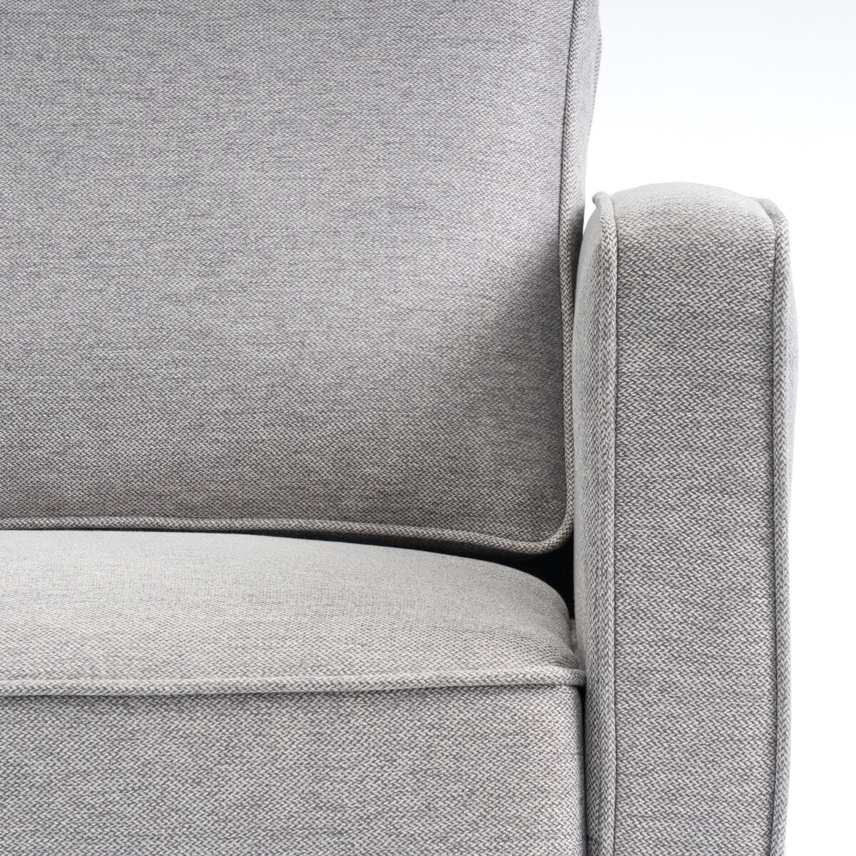 HANA Modern Linen Sofa w/ Arm Pockets by Crown Comfort