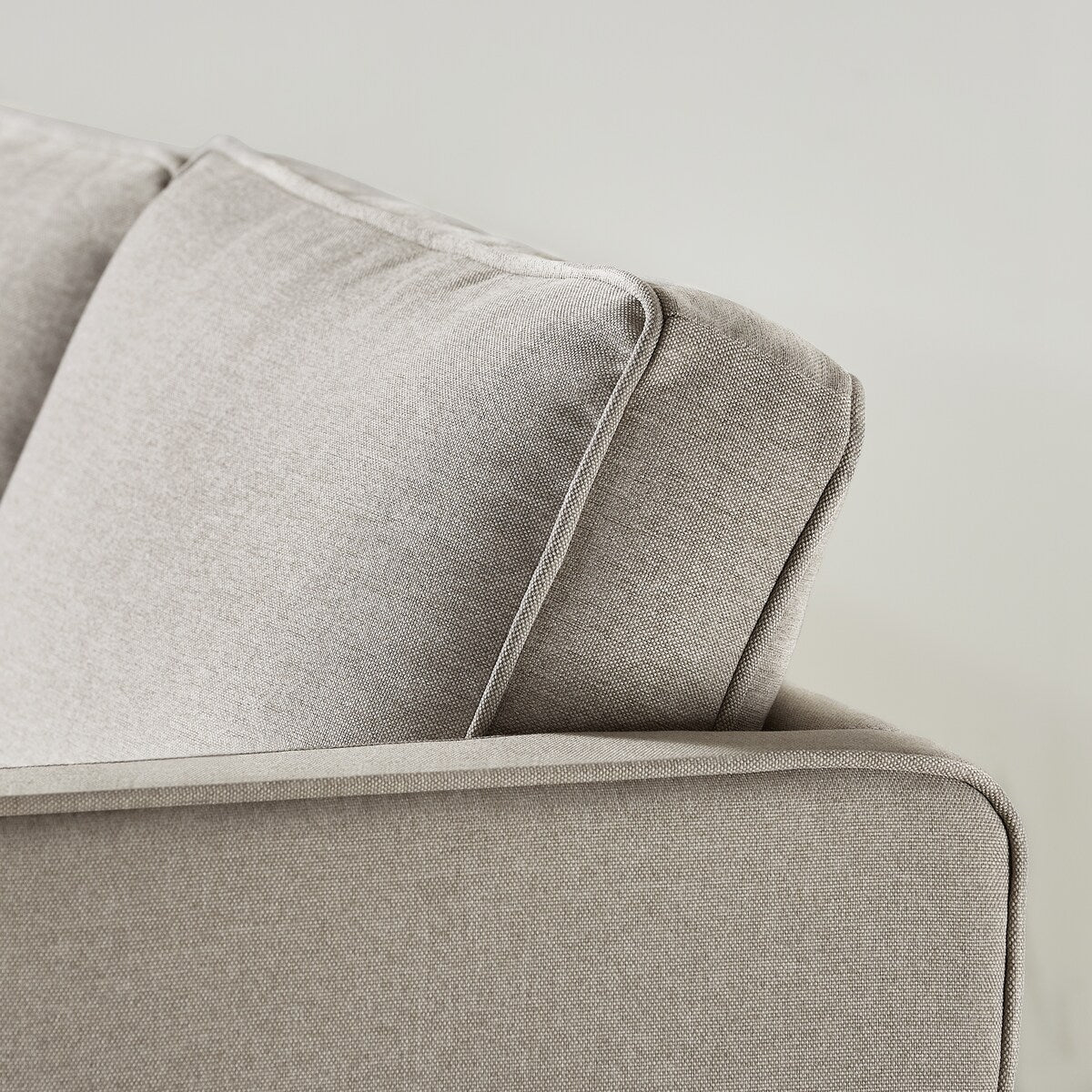 HANA Modern Linen Sofa w/ Arm Pockets by Crown Comfort