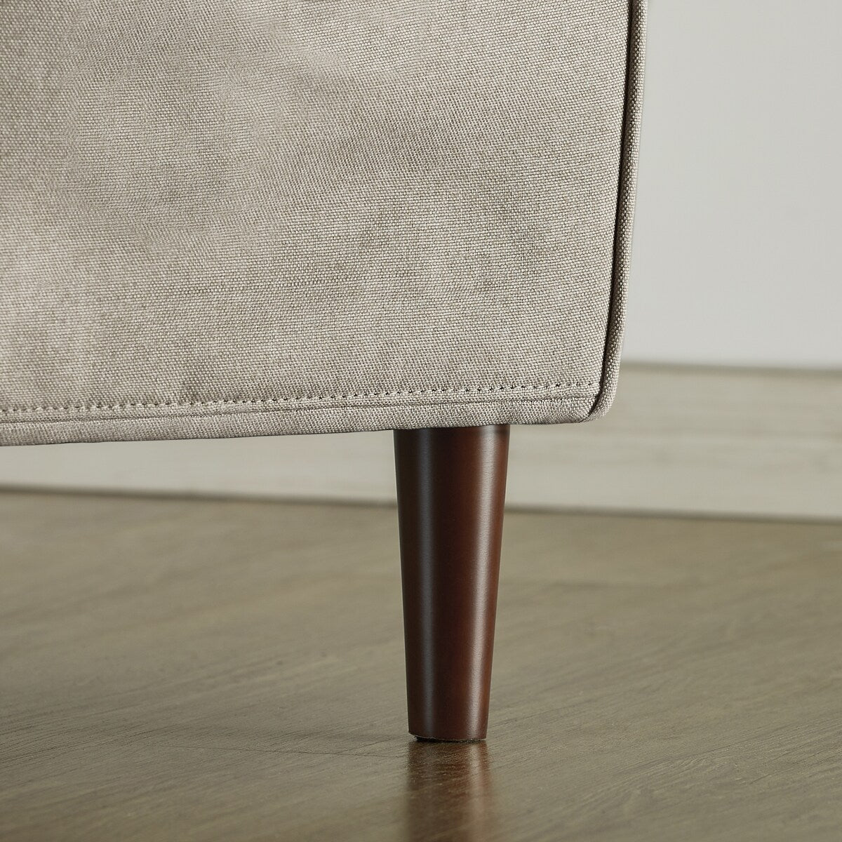 HANA Modern Linen Sofa w/ Arm Pockets by Crown Comfort
