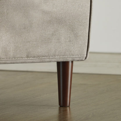 HANA Modern Linen Sofa w/ Arm Pockets by Crown Comfort
