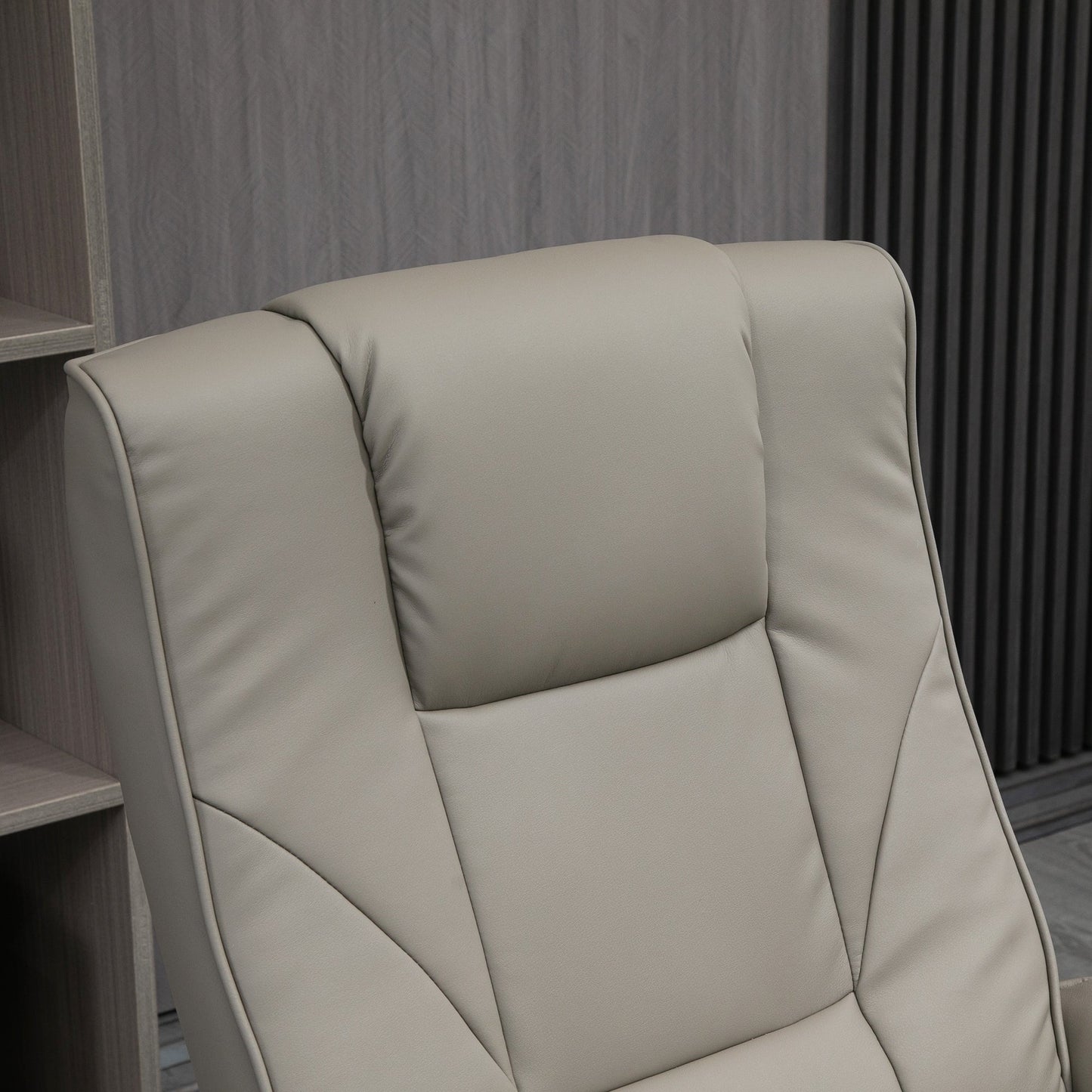 HOMCOM Massage Recliner with Ottoman, Electric Faux Leather Recliner