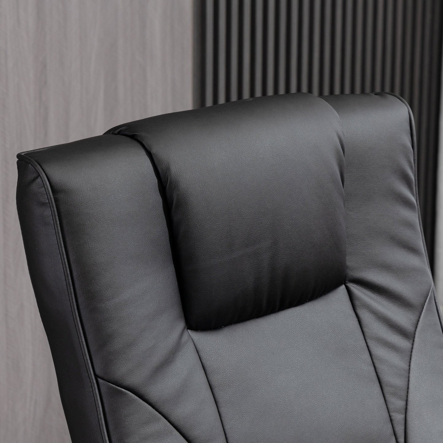 HOMCOM Massage Recliner with Ottoman, Electric Faux Leather Recliner