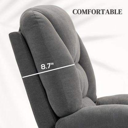 HOMCOM Power Lift Recliner Chair Sofa with Vibration Massage and Heat, Fabric Lift Chair for Elderly