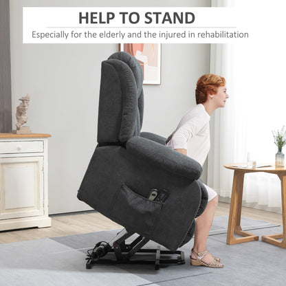 HOMCOM Power Lift Recliner Chair for Elderly Big and Tall with Massage