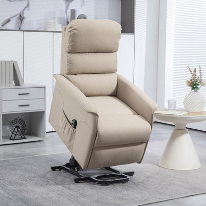 HOMCOM Power Lift Recliner Chair for Elderly, Easy Assembly, Fabric Lift Chair with Remote Control