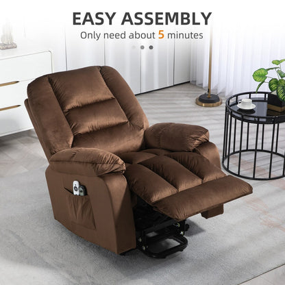 HOMCOM Power Lift Recliner Chair, Ergonomic Massage Chair with 4 Positions and Heating