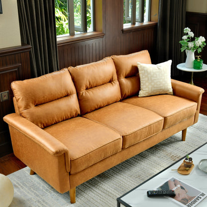 HOOOWOOO Living Room Furniture 71 Modern Upholstered Fabric 3-Seater Sofa