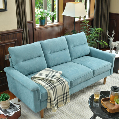 HOOOWOOO Living Room Furniture 71 Modern Upholstered Fabric 3-Seater Sofa