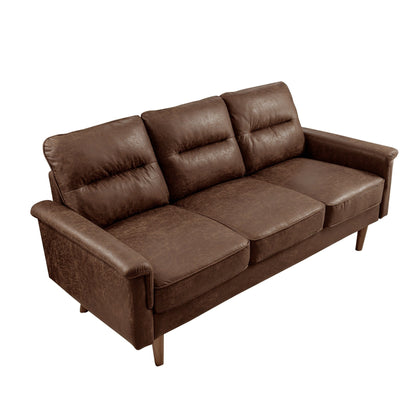 HOOOWOOO Living Room Furniture 71 Modern Upholstered Fabric 3-Seater Sofa