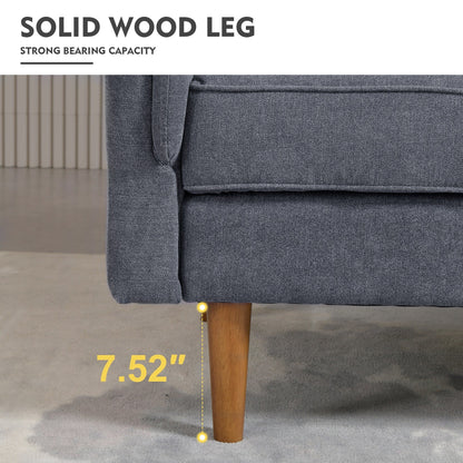 HOOOWOOO Living Room Furniture 71 Modern Upholstered Fabric 3-Seater Sofa