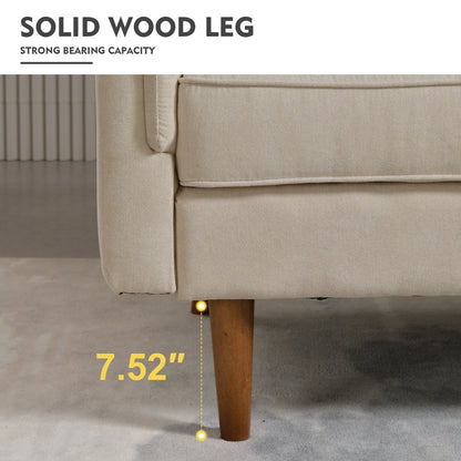 HOOOWOOO Living Room Furniture 71 Modern Upholstered Fabric 3-Seater Sofa